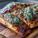 Cedar Plank Salmon Garlic Dill