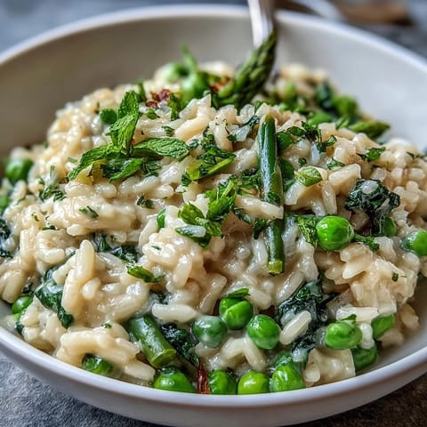 Spring Pea Mint Risotto
