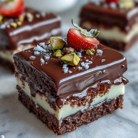 2. No-bake Viral Dubai Chocolate Strawberry Bark featuring marbled chocolate, fresh strawberries, crunchy pistachios, and a sprinkle of dried rose petals.  