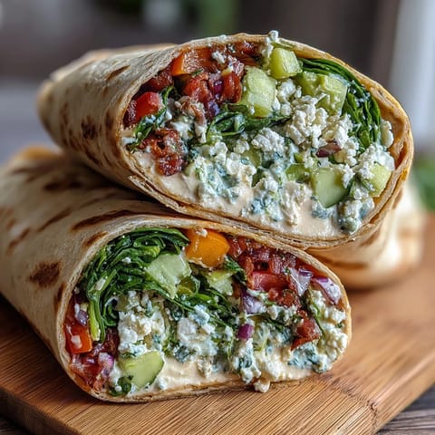 Colorful rainbow veggie wraps with crisp bell peppers, carrots, and spinach, perfect for a healthy lunch box on the go.