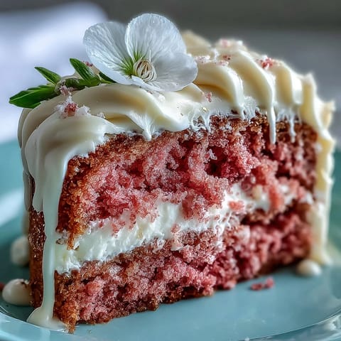 A festive Bridal Shower Rosé Velvet Cake, perfect for celebratory brunches.