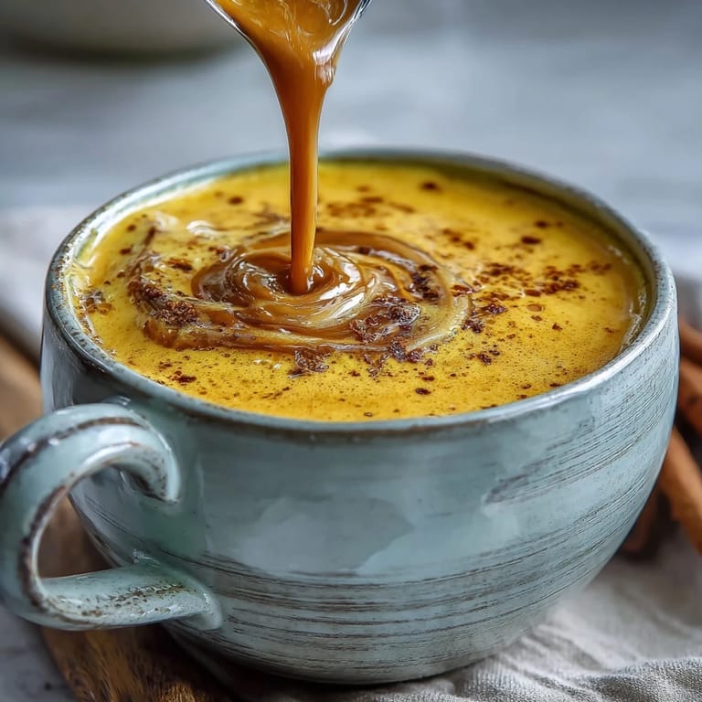 Two warm mugs of Turmeric and Golden Milk rest beside fresh ginger roots and a golden spice bowl.