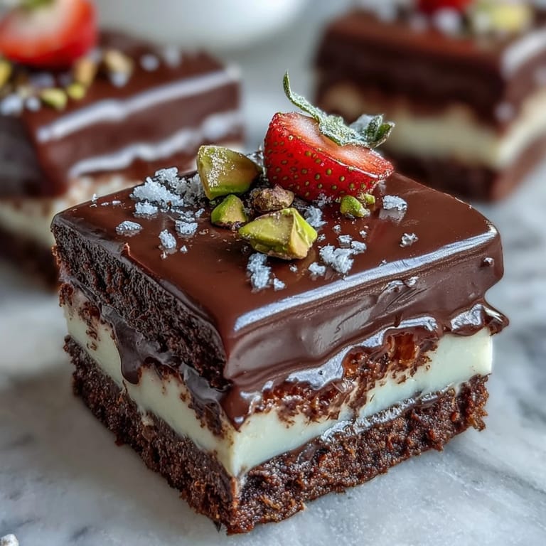 2. No-bake Viral Dubai Chocolate Strawberry Bark featuring marbled chocolate, fresh strawberries, crunchy pistachios, and a sprinkle of dried rose petals.  