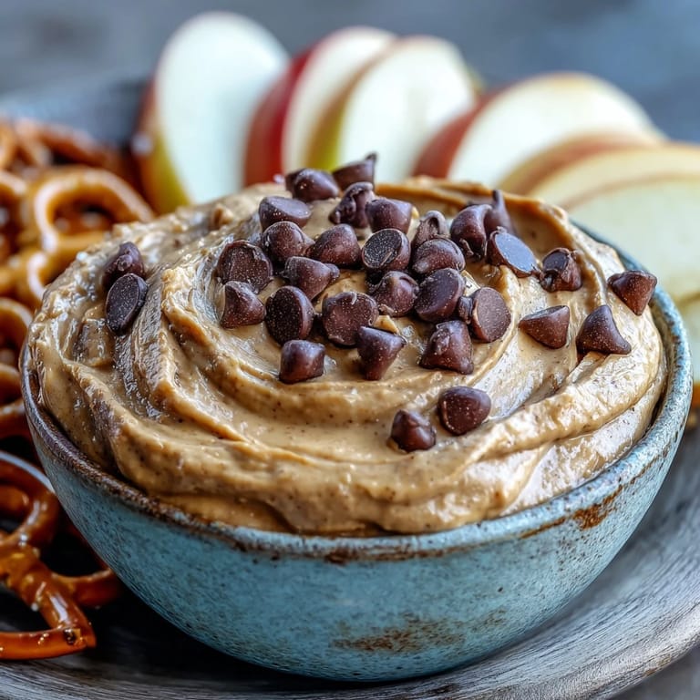 Delicious no-bake chickpea cookie dough dip, perfect for healthy snacking.