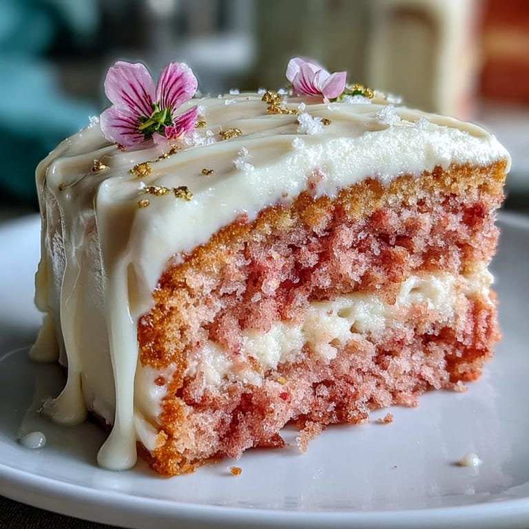 Savor this romantic Bridal Shower Rosé Velvet Cake with vanilla cream cheese frosting.